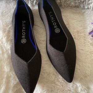 Black Rothy flat shoes